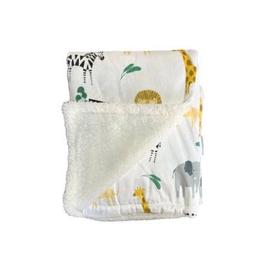 MANTA ESTAMPADA SHERPA 75 X 100 CM JIRAFAS - 1