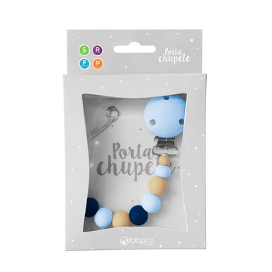 PORTA CHUPETE SILICONA CELESTE/AZUL - 2
