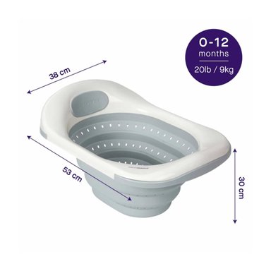 BAÑERA CLEVAMAMA PLEGABLE THE SINK BATH GREY GRIS - 2