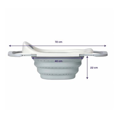 BAÑERA CLEVAMAMA PLEGABLE THE SINK BATH GREY GRIS - 3