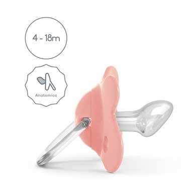 CHUPETE FUSIÓN ANATÓMICO SILICONA +4M - 18M INDIO ROSADO - 2