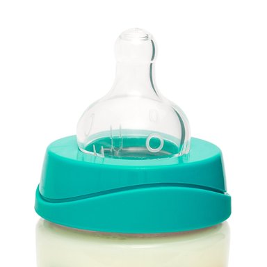 PACK MAMADERA SILICONA DINO CELESTE 150ML + CHUPETE +4-18M AZUL - 2