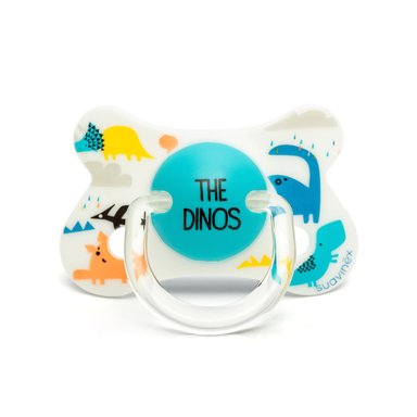 CHUPETE FUSIÓN ANATÓMICO SILICONA +4M - 18M DINO BLANCO - 1