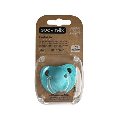 CHUPETE SILICONA EVOLUTION +6M CELESTE - 2