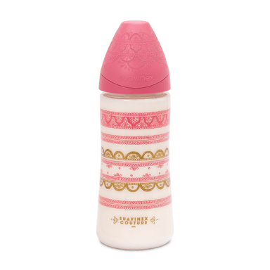 MAMADERA SUAVINEX TETINA SILICONA 360ML PREMIUM ROSADO - 1