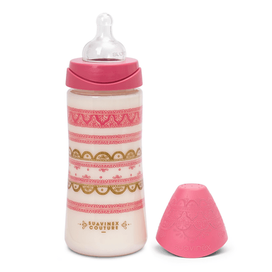 MAMADERA SUAVINEX TETINA SILICONA 360ML PREMIUM ROSADO - 2