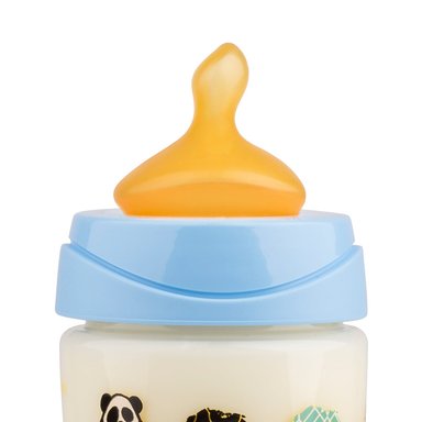 MAMADERA 150ML. ANAT. LATEX PANDA AZUL - 2
