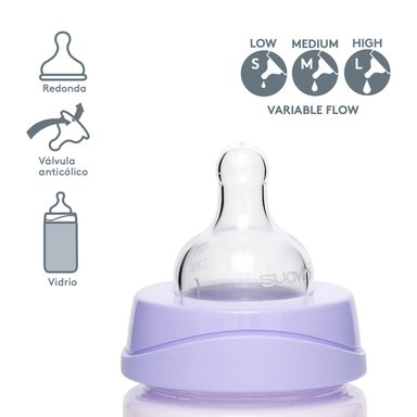 MAMADERA 150ML PREMIUM SILICONA LILA - 2