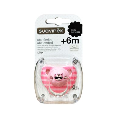 CHUPETE SUAVINEX ANATÓMICO LATEX +6M ROSA - 1