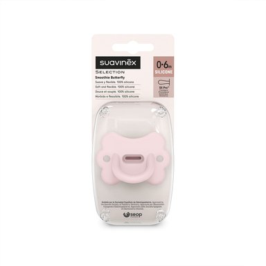 CHUPETE TODOSILICONA FISIOLÓGICO 0/6M BUTTERFLY ROSA - 3
