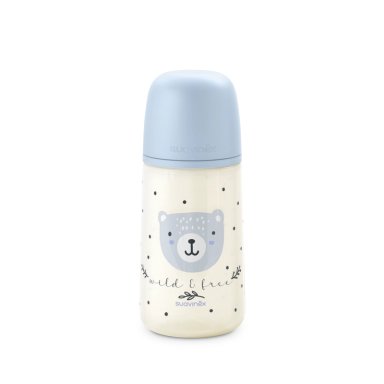 MAMADERA 270ML FISIOLOGICA SILICONA FM WILD AZUL - 1