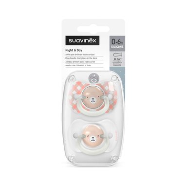 CHUPETE NOCHE Y DIA FISIOLOGICO SILICONA 0/6M 2U WILD ROSA - 2