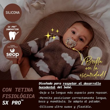 CHUPETE NOCHE Y DIA FISIOLOGICO SILICONA 0/6M 2U WILD ROSA - 6