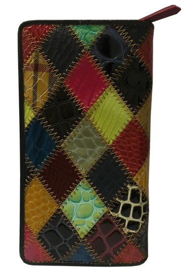 BILLETERAS CUERO BI400 MULTICOLOR ROMBOS - 2