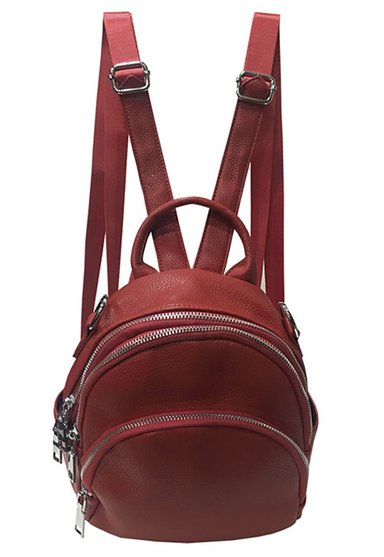 MOCHILA CUERO CRT19 ROJO - 1