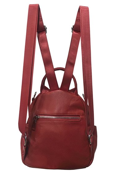 MOCHILA CUERO CRT19 ROJO - 3