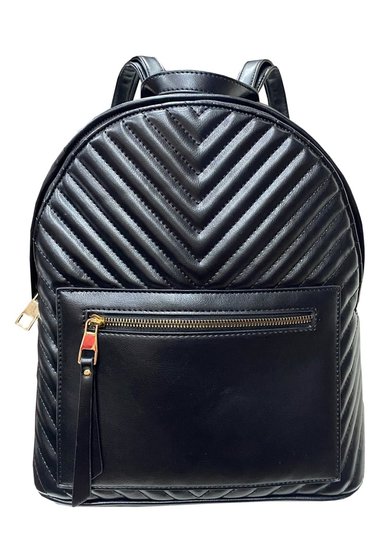 MOCHILA CUERO ECOLÓGICO CRU07 NEGRO - 1