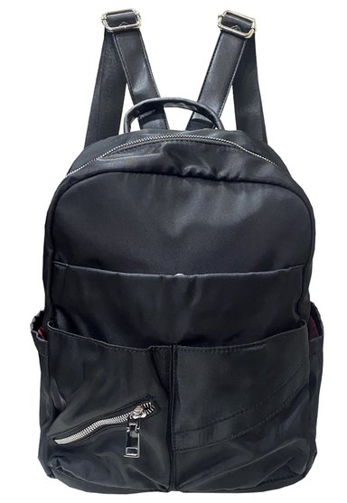MOCHILA CUERO ECOLÓGICO CRU28 NEGRO - 1