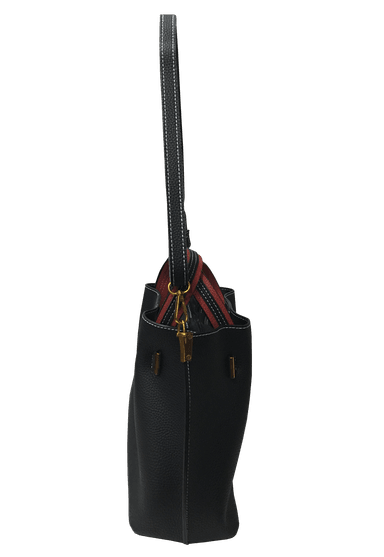 CARTERA CUERO ECOLÓGICO CRP44 NEGRO ROJO - 2