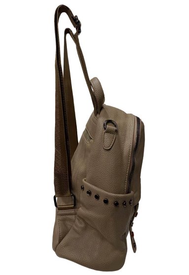 MOCHILA CUERO CRU45 BEIGE - 2