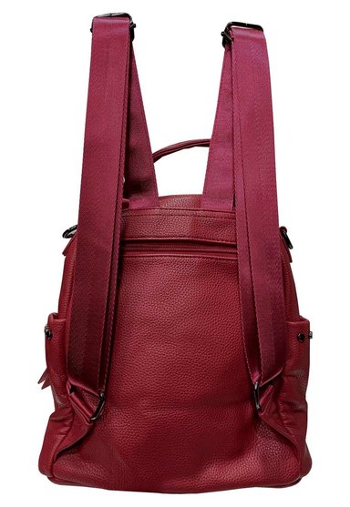 MOCHILA CUERO CRU45 ROJO - 3
