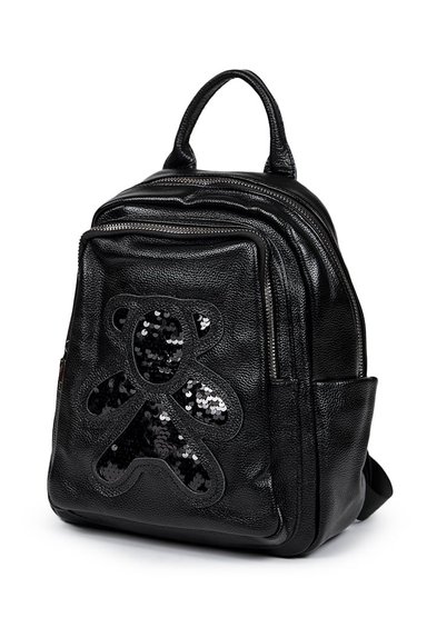 MOCHILA CUERO CRU46 NEGRO - 2