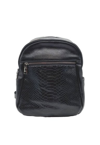 MOCHILA CUERO NEGRO CRU47 - 1
