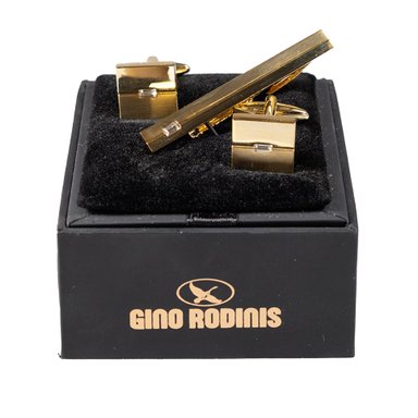 SET PASADOR DE CORBATA Y COLLERAS GINO RODINIS PAS011 - 1