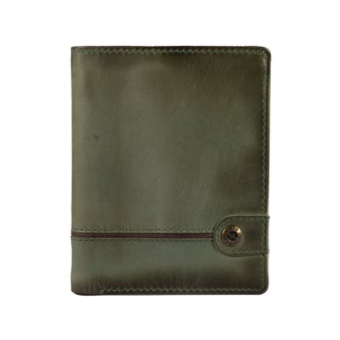 BILLETERA GINO RODINIS TEXAS 1.161 VERDE/MARRÓN - 1