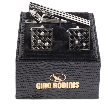 SET PASADOR DE CORBATA Y COLLERA  GINO RODINIS PAS021 - 1