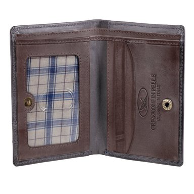 BILLETERA DE CUERO HOMBRE TEXAS 1.161 GRIS/MARRÓN - 3