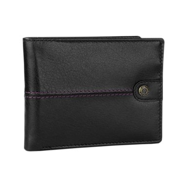 BILLETERA DE CUERO GINO RODINIS BURANO 1181 NEGRO - 1