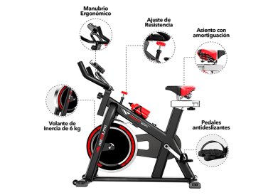BICICLETA KEMILNG ATLETIS 1010550 CAPACIDAD 120 KG HOME FITNESS PRO MONITOR LCD - 4