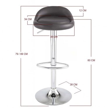 PISO BAR NOVAHUS 52709 CAFÉ PACK 2 ALTURA REGULABLE - 3