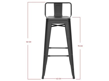 PISO BAR NOVAHUS TABURETE TOLIX RESPALDO NEGRO PACK 4 - 3