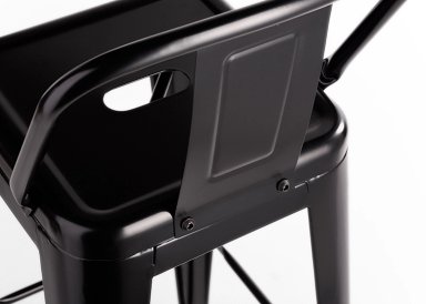 PISO BAR NOVAHUS TABURETE TOLIX RESPALDO NEGRO PACK 4 - 7