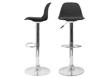 Pack 2 Sillas Altas De Bar Orlando-T Negro - 4