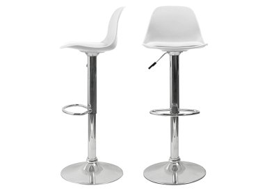 Pack 2 Sillas Altas de Bar Orlando-T Blanco - 4