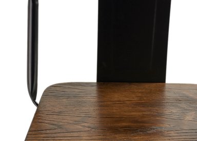 PISOS BAR NOVAHUS TOLIX NEGRO PACK 4 ASIENTO MADERA - 8