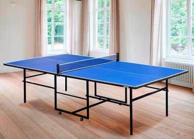 MESA DE PING PONG ATLETIS ACERO 76 CM X 274 CM PLEGABLE AZUL - 6