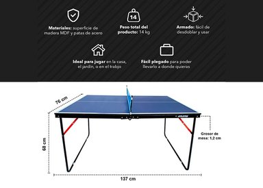 MINI MESA DE PING PONG PORTÁTIL - 3