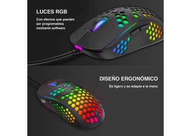 MOUSE GAMER RGB 10000 DPI 7D MS878 NEGRO - 4