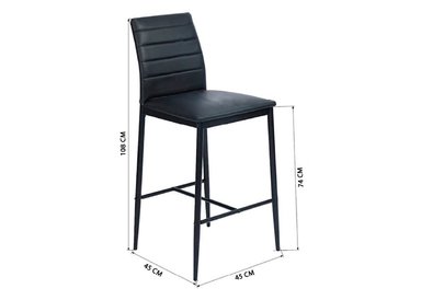 SILLAS BAR NOVAHUS BOSTON NEGRO PACK 2 - 2