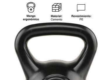 PESA RUSA KETTLEBELL MANCUERNA PESA RUSA CEMENTO 4 KG NEGRO. - 5