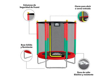 CAMA ELÁSTICA 152 CM ROJO - 4
