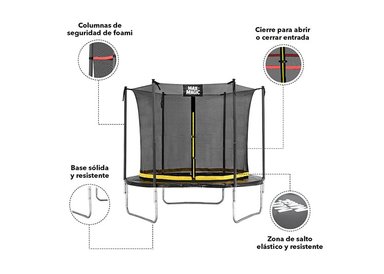 CAMA ELÁSTICA 305 CM (10 FT) NEGRO - 4
