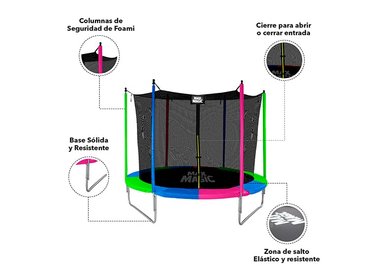 CAMA ELÁSTICA 183 CM (6 FT) MULTICOLOR - 4
