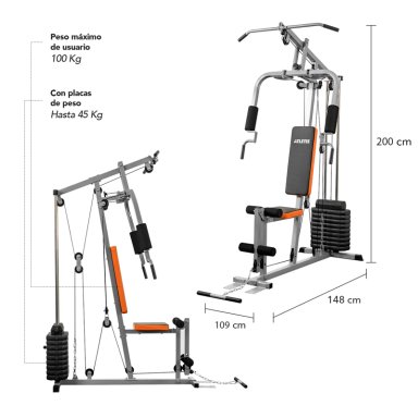 Home Gym Multifuncional Atletis TF-3000 Gris - 8