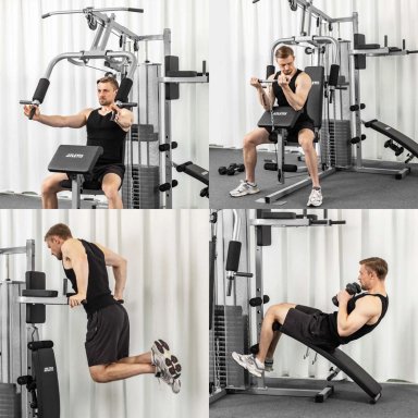 HOME GYM ATLETIS TF-7005A TRES ESTACIONES GRIS - 7