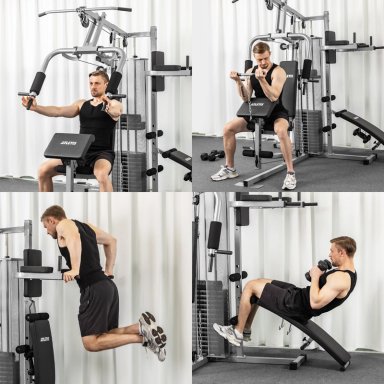 HOME GYM ATLETIS TF-7005A TRES ESTACIONES GRIS - 8